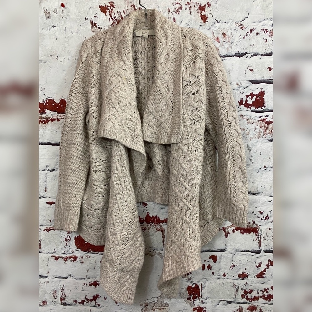 LOFT Wool Blend Knitted Cardigan